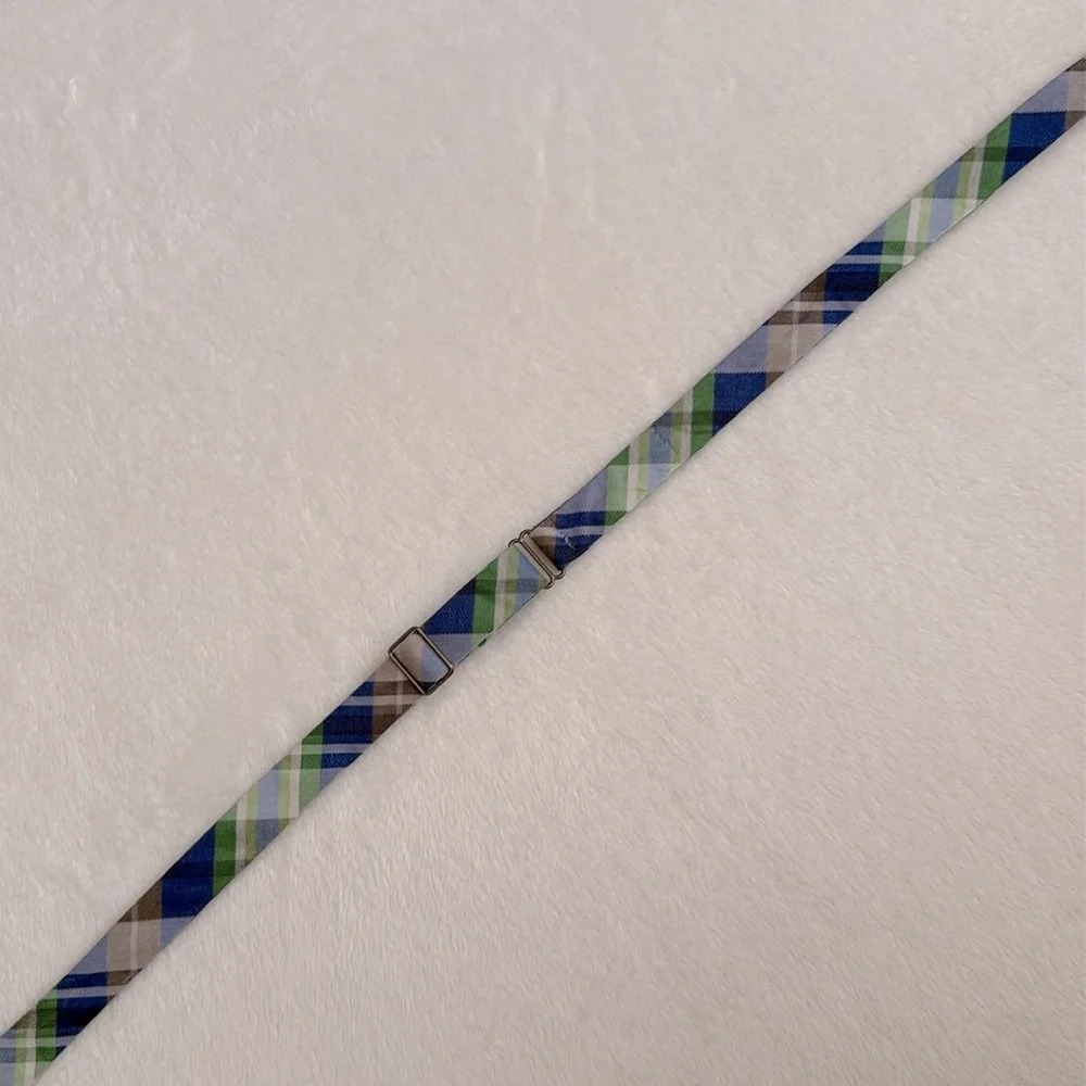 Beau Ties | Plaid Silk Bow Tie Self Tie Adjustable Hand Sewn Vermont Bow Tie - Picture 10 of 14